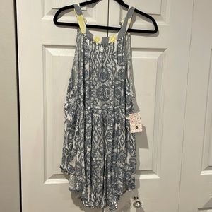 Free People Ivory Combo Coverup/Dress/Shirt Item OB944887. Size Large. NWT.